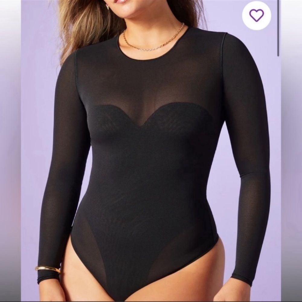 ✨NWOT Yitty Mesh Me Smoothing Sleeved Thong Bodysuit 4x